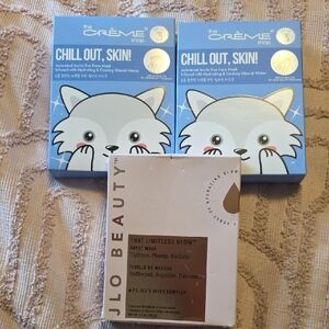 JLO Beauty and The Crème Shop Face Masks, Three Boxes, All New.